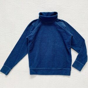 Jungmaven Unisex Sherpa Maui Turtleneck Sweatshirt, Blue